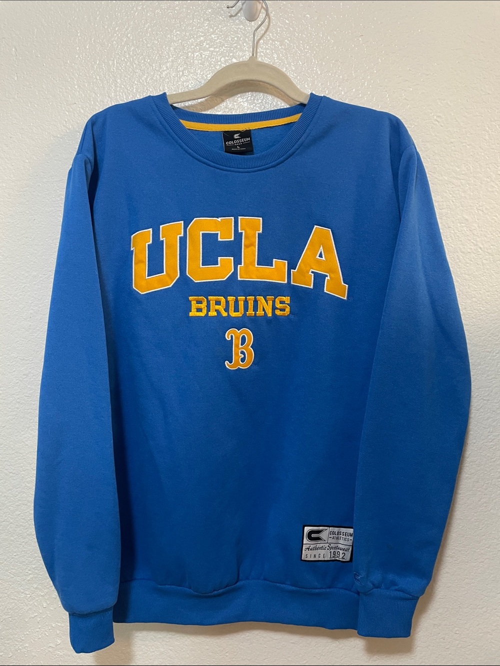 Colosseum UCLA Bruins Blue and Yellow Crewneck Sweatshirt